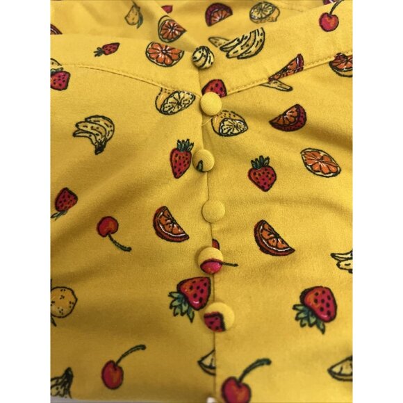 IRIS Crop Yellow Adjustable‎ Straps Exposed Back Top Size Large - Picture 3 of 7